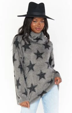 Show Me Your Mumu Fatima Turtleneck Sweater ~ Smokey Star Knit