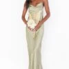 Show Me Your Mumu Tuscany Maxi Slip Dress ~ Moss Green Luxe Satin -Show Me Your Mumu springbridal torijudah 11.1926423