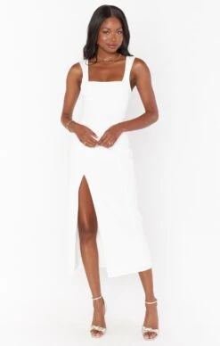 Show Me Your Mumu Eden Midi Dress ~ White Stretch -Show Me Your Mumu springbridal torijudah 11.1926798
