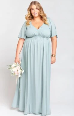 Show Me Your Mumu Emily Empire Maxi Dress ~ Silver Sage Crisp -Show Me Your Mumu springbridalplus alexis 1.33290