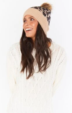 Show Me Your Mumu Jasper Pom Pom Beanie ~ Leopard