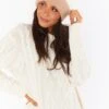 Show Me Your Mumu Davina Pom Pom Beanie ~ Cream/Tan -Show Me Your Mumu su21 emilyjudah 9.270379