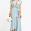 Show Me Your Mumu Jess Ruffle Midi Dress ~ Silver Sage Crisp -Show Me Your Mumu sweaters bridal jordan 9.51374