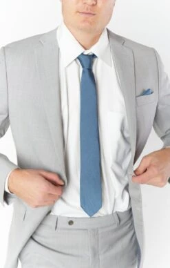 Show Me Your Mumu Nico Neck Tie ~ Slate Blue Solid