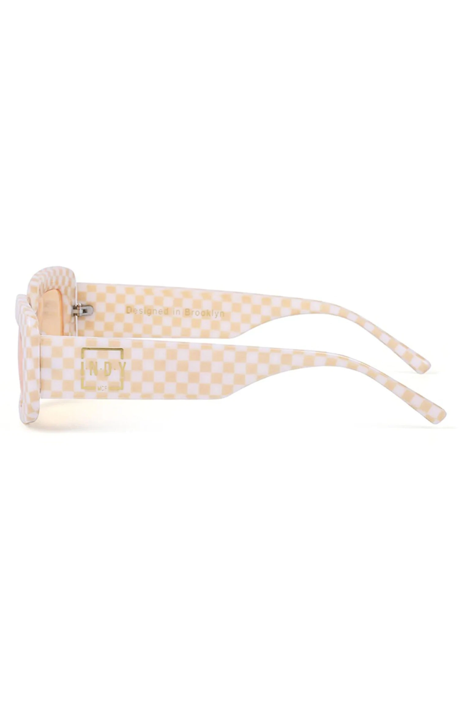 Show Me Your Mumu INDY Sunglasses Dolly Sunglasses ~ Beige Checkered 7 Show Me Your Mumu INDY Sunglasses Dolly Sunglasses ~ Beige Checkered - Image 5