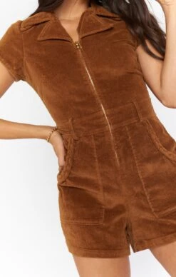 Show Me Your Mumu Outlaw Romper ~ Saddle Brown Corduroy -Show Me Your Mumu winterbridal lexaemilty 9.115050