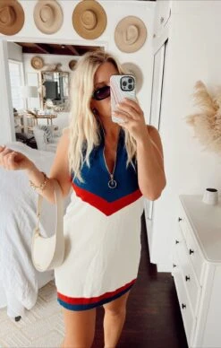 Show Me Your Mumu Zoe Zip Dress ~ USA Chevron Knit